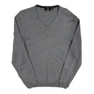 Hugo Boss Slim Fit Extrafine Merino Wool V-Neck Lightweight Sweater Jumper XL